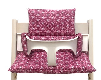 WIPE-CLEAN Cushion Set compatible with / only fits on the Tripp Trapp high chair by Stokke - Cranberry Red COATED