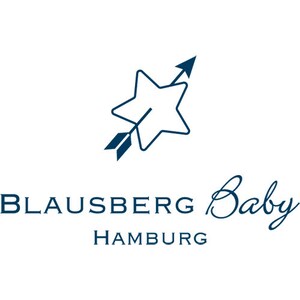 May include: A blue logo with a star and arrow pointing upwards. The text "Blausberg Baby Hamburg" is below the star.