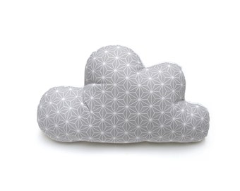 Schmusewolke Kissen in Wolken-Form mit Frottier-Seite Dekokissen - Happy Star Grau