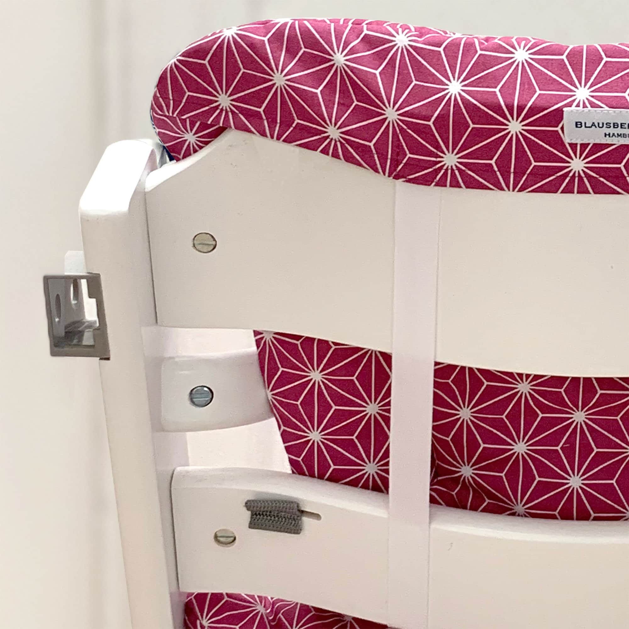 Timba Cushion Set for Safety 1st Highchair Happy Star Cranberry