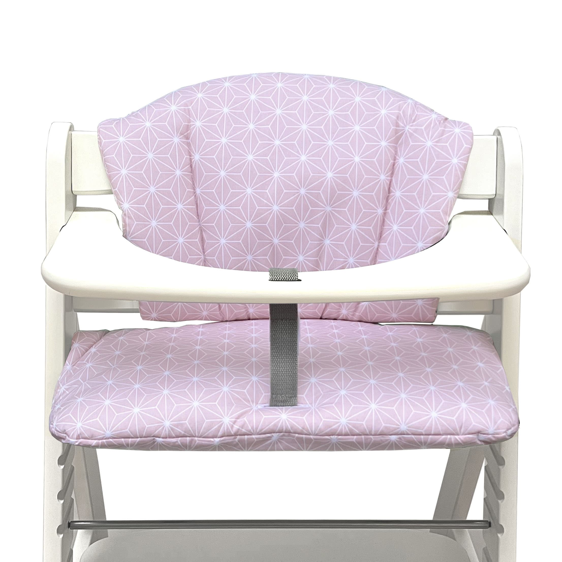 Hauck Alpha Blausberg Baby - Sitzkissen Set Für , Beta Polster Zubehör Für  Hochstuhl - 2-teilige Sitzauflage 100% Baumwolle, Oeko-TEX Standard 100 -  Made In Germany (Happy Star Cranberry Rot Hauck Alpha Plus