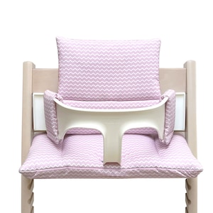 Sitzkissen Set kompatibel mit / passt nur auf den Tripp Trapp Hochstuhl von Stokke Flieder-Rosa