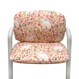 Avtorkningsbart sittdynset kompatibelt med Cybex Lemo barnstol, materialcertifierade enligt Oeko-Tex Standard 100 - Unicorn Pink för flickor