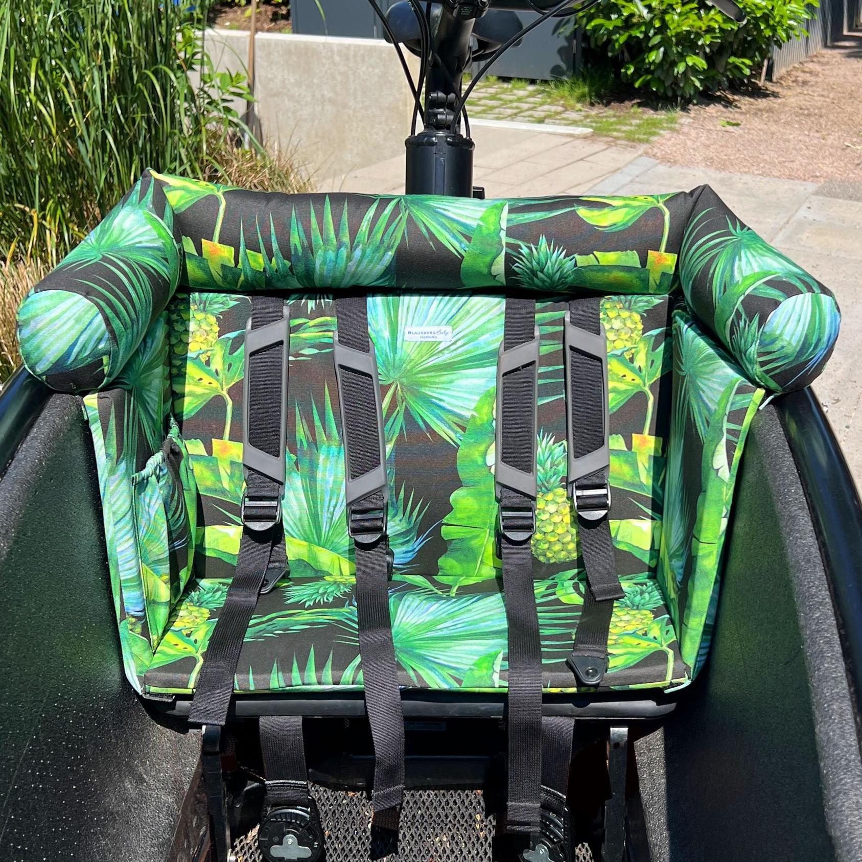 Urban Arrow cargo bike cushion, seat cushion cargo bike, accessories, weatherproof for Family & Family Next Green Pineapple Jungle