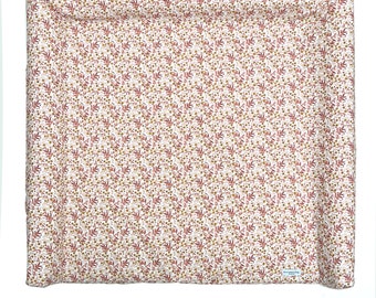 changing pad cover in flower meadow pink for changing pad Vaedra 74x80 cm by IKEA  handmade in Germany and OEKO-TEX® Standard 100 certified