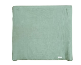 changing pad cover muslin in eucalyptus green for Vaedra 74x80 cm by IKEA  handmade in Germany and OEKO-TEX® Standard 100 certified