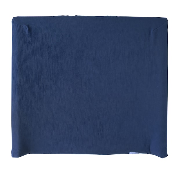 changing pad cover muslin in dark blue for Vaedra 74x80 cm by IKEA  handmade in Germany and OEKO-TEX® Standard 100 certified