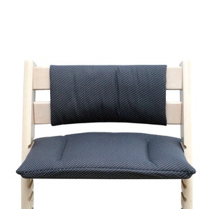 シートクッションセット ジュニア ストッケのトリップトラップハイチェア専用 - ダークグレードット