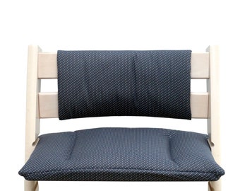 Junior zitkussenset compatibel met / alleen passend voor de Tripp Trapp kinderstoel van Stokke - Donkergrijs met stippen