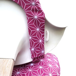 Coated Cushion Set for Nomi High chair in Happy Star Cranberry Red image 4