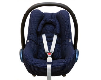 Maxi Cosi Cabriofix Bezug Blau Marine kleine Punkte