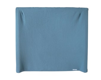 changing pad cover muslin in cornflower blue for changing pad Vädra 75x74 cm by IKEA  handmade in Germany and OEKO-TEX® Standard 100