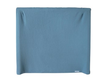 changing pad cover muslin in cornflower blue for changing pad Vädra 74x80 cm by IKEA  handmade in Germany and OEKO-TEX® Standard 100