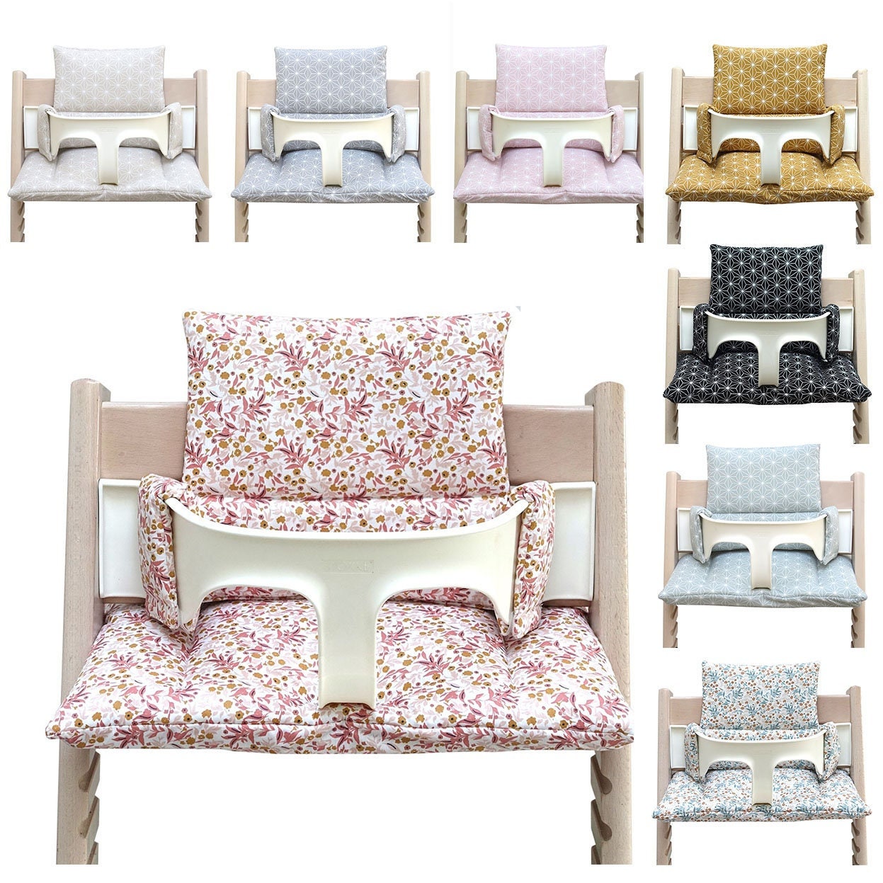  Blausberg Baby - Juego de Cojines Junior para Trona Tripp Trapp  de Stokke - Taupe Stars : Bebés