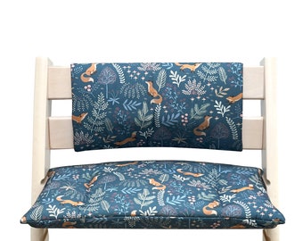 シートクッションセット ジュニア ストッケ トリップ トラップ ハイチェア専用 - フォックスブルー