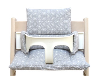 Cushion Set WASHABLE compatible with / only fits on the Tripp Trapp high chair by Stokke Grey