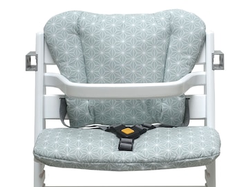 Timba Set de coussins d'assise enduits - Happy Star vert pour la chaise haute Safety 1st