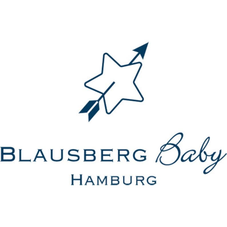 May include: A blue logo with a star and arrow pointing upwards. The text "Blausberg Baby Hamburg" is below the star.
