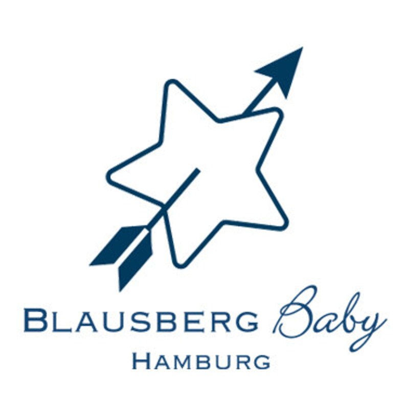 May include: A blue star with an arrow through it, with the text "BLAUSBERG Baby HAMBURG" below.