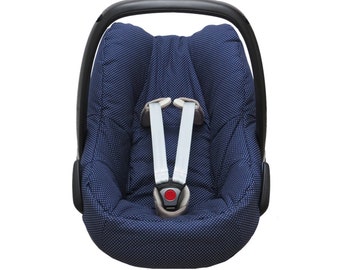 Maxi Cosi Pebble Bezug Blau Marine Punkte