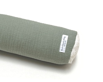 Changing table surround made of muslin in various lengths (60-200 cm) - sage