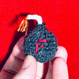 Pocket F Bomb - crocheted novelty gift