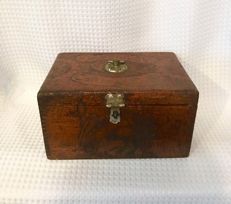 Victorian Antique Box Collar And Cuff Storage Men S Desk Etsy