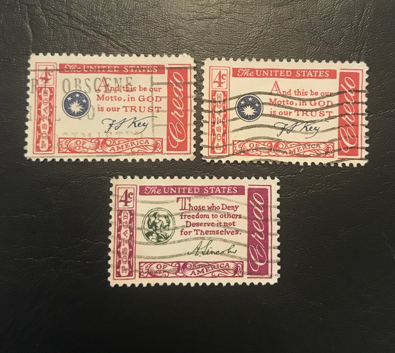 Vintage United States postage stamps 196061 4 cent set of Etsy