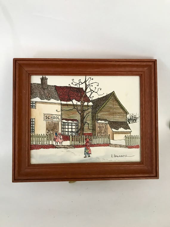 On Sale Art Oil Painting Artist H Hargrove Framed Wall Decor Etsy