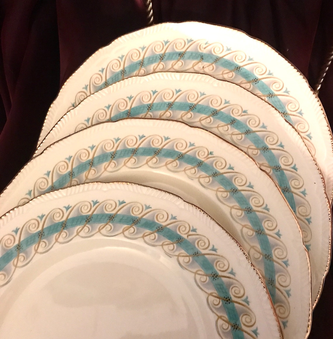 Rare Royal Swan dinner plate made in Staffordshire England Etsy