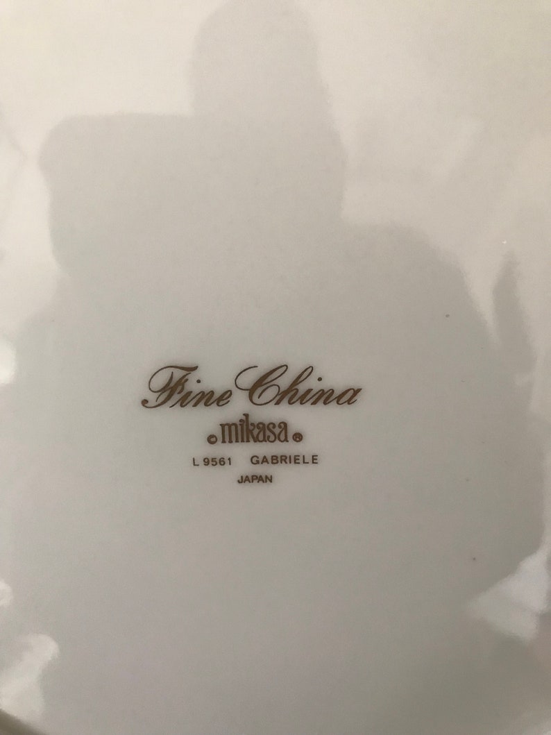 Gold Trim Replacement Mikasa fine china Gabriel pattern dinnerware salad plates lunch plate Theater Nights Pastel Floral