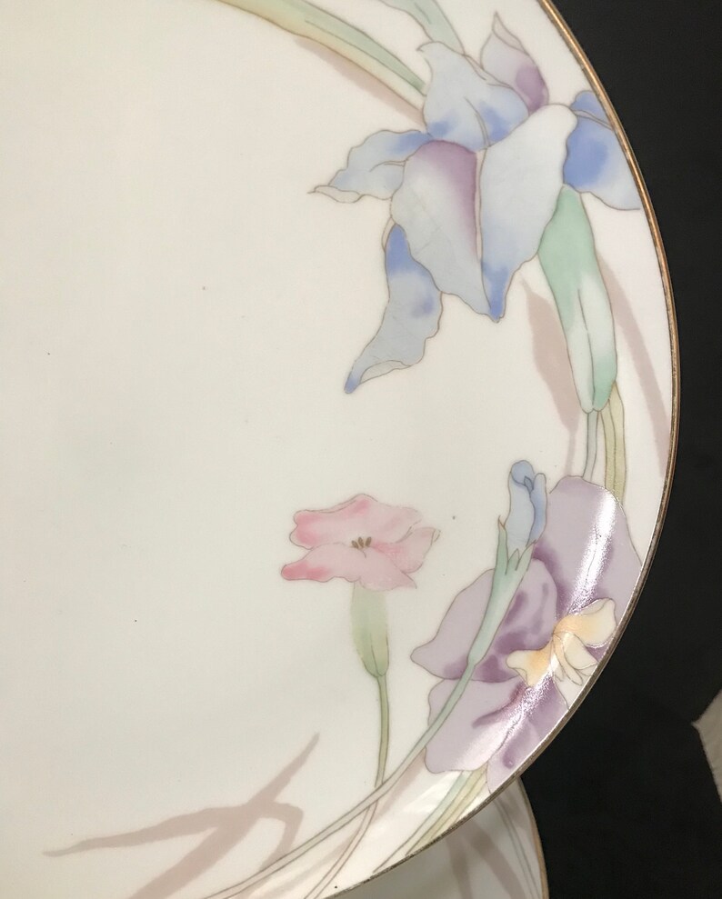 Gold Trim Replacement Mikasa fine china Gabriel pattern dinnerware salad plates lunch plate Theater Nights Pastel Floral