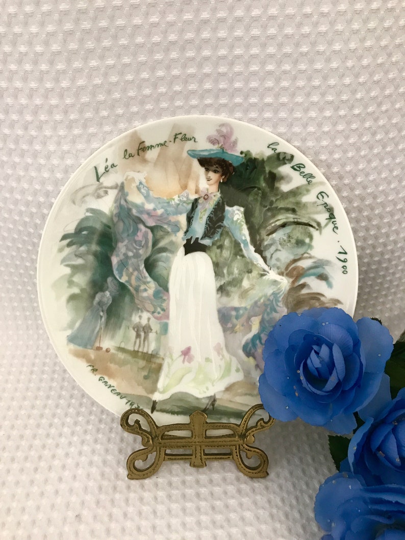 Darceau Limoges Plate Lea La Femme Fleur La Belle Epoque Collector French Porcelain Fr Ganeau