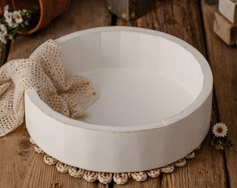 Wooden Bowl for Newborn Photography | Baby Photo Prop for Milestone Sessions | Fits Newborn Sitter and Toddler | Perfect birthday gift