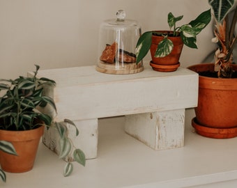 Houseplant Thick Wood Rustic Style Stand Stool, Plants Riser Decor, Boho Houseplant Tray, Flower Pot Holder, Home Decoration Birthday Gift,