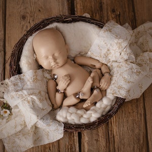 TWIG NEST newborn prop basket, newborn posing prop, newborn props, photography props, newborn baby photography image 3