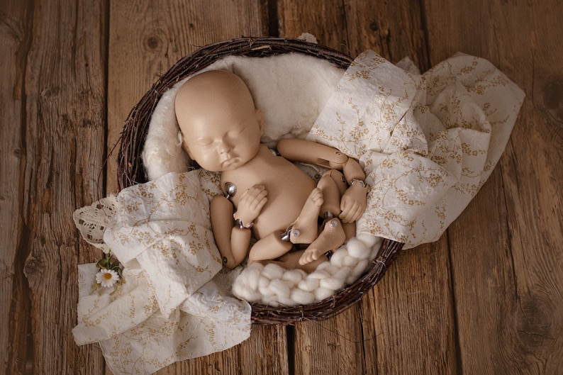 TWIG NEST newborn prop basket, newborn posing prop, newborn props, photography props, newborn baby photography image 3