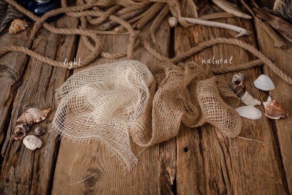 FISHING NET Photography Prop, Natural, Organic Jute, Newborn Props, Baby  Photography, Nautical Themed Session, Nautical Props, Jute Layer 