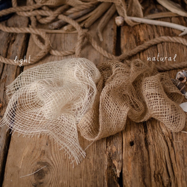 FISHING NET photography prop, natural, organic jute, newborn props, baby photography, nautical themed session, nautical props, jute layer