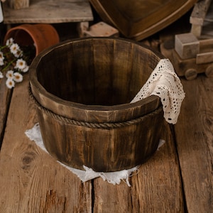 CUENCO DE MADERA - accesorio para fotos de recién nacidos y bebés, accesorios para recién nacidos, accesorio perfecto para poses de recién nacidos, accesorios de fotografía, accesorios de madera