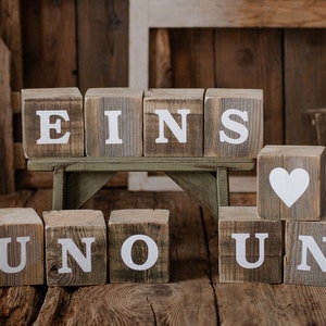 WOODEN BLOCKS For 1st Birthday, vintage style, newborn props, photo props, birthday, photo props, photography props, baby photography props