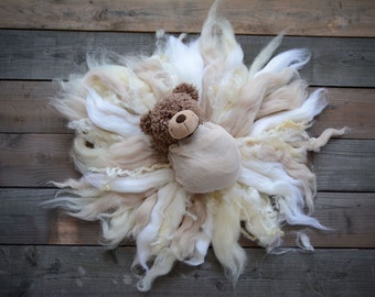 4 colors SUNSHINE BLANKET wool stuffer, newborn props, photography props, newborn photo blanket, basket filler, layering