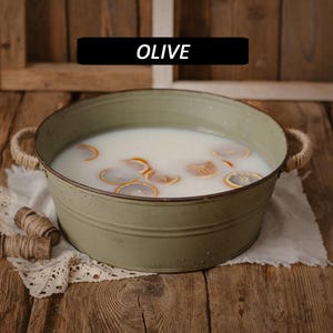 Olive MILK BATH TUB prop -  washtub, newborn props, bathtub newborn and baby photo prop, birthday prop, photography props, milkbath session