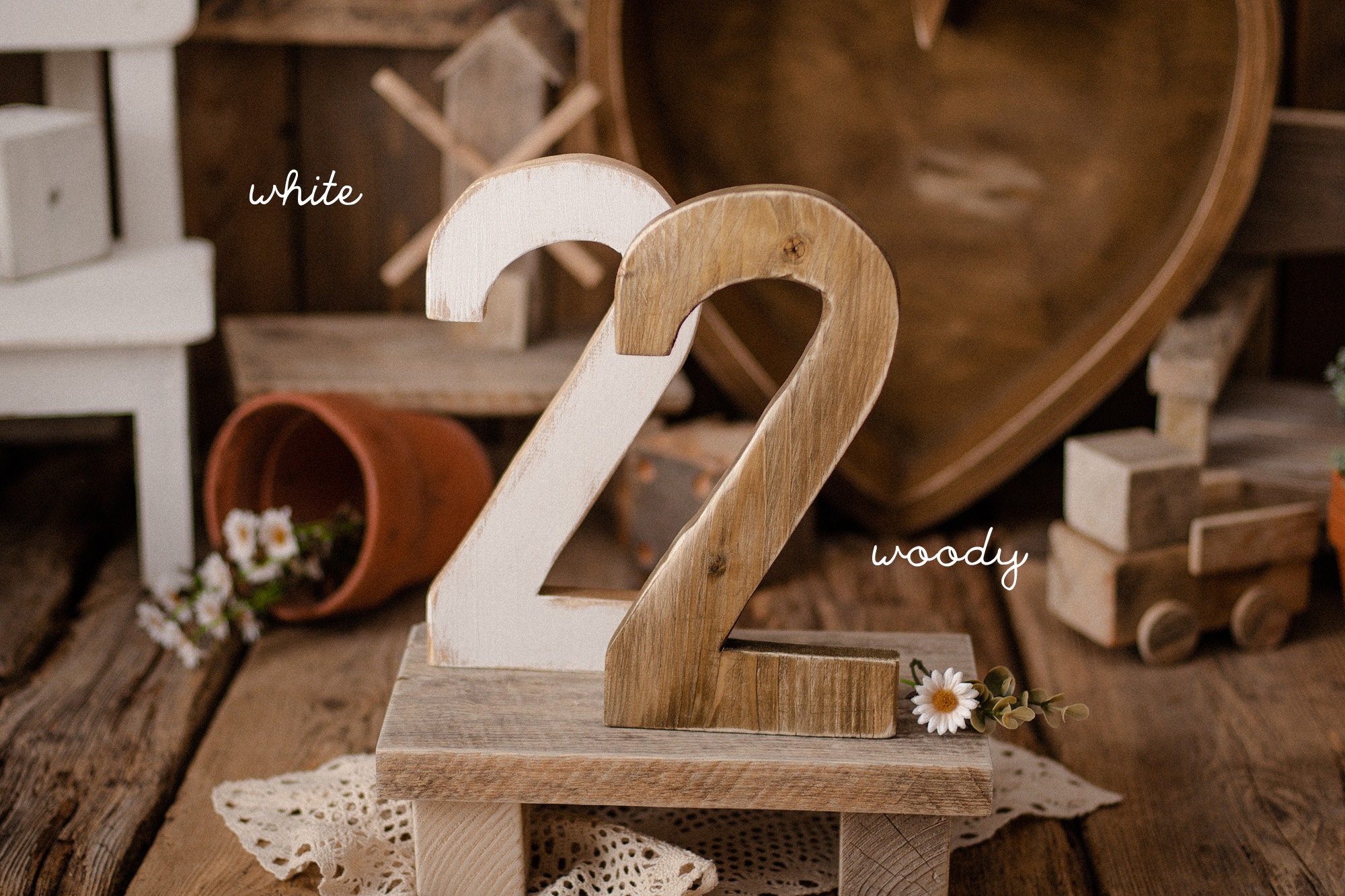 WOODEN NUMBER 2 - TWO for baby Birthday sessions, vintage style,baby photography prop, baby props,baby photoshoot,props vendor,newborn props
