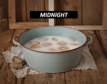 Midnight MILK BATH TUB prop, Baby 1st Birthday Pictures, Gift for Photographers,milk,milestone photography prop, washtub,newborn photo props