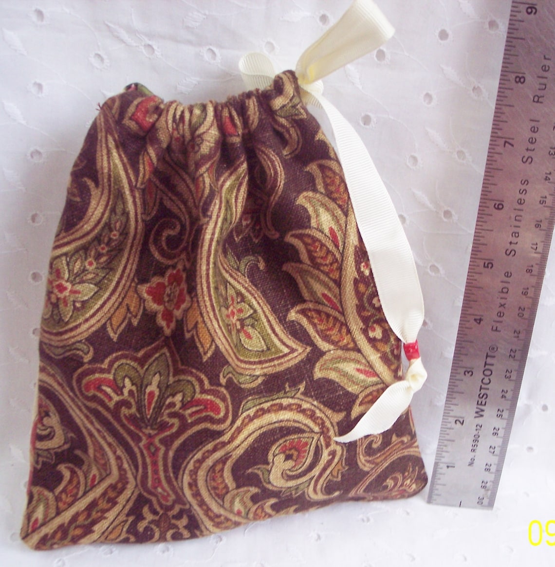 Gift Bags Set of 7 Drawstring Ribbon Handmade Unique Assort Colors and ...