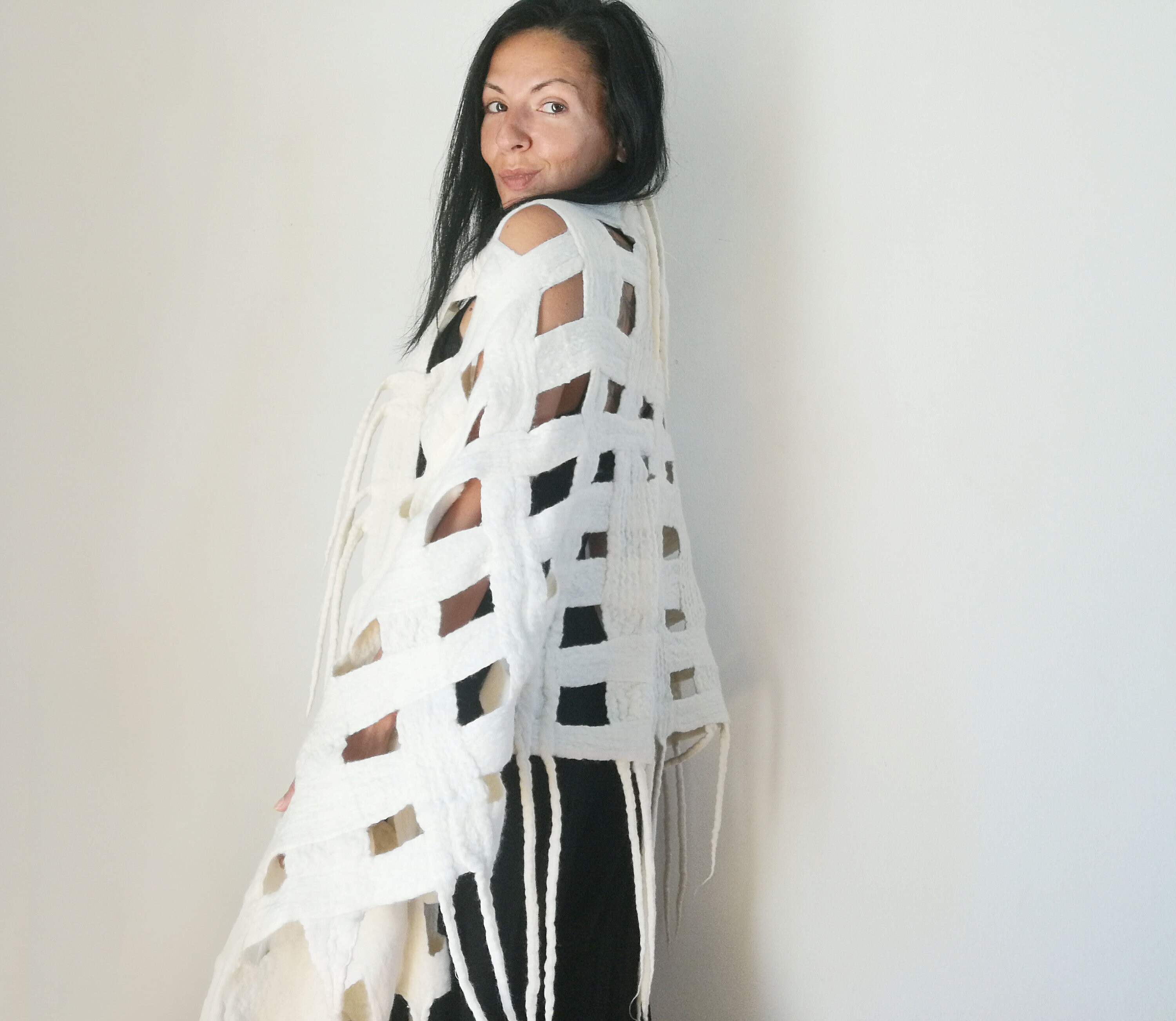felted wool shawl