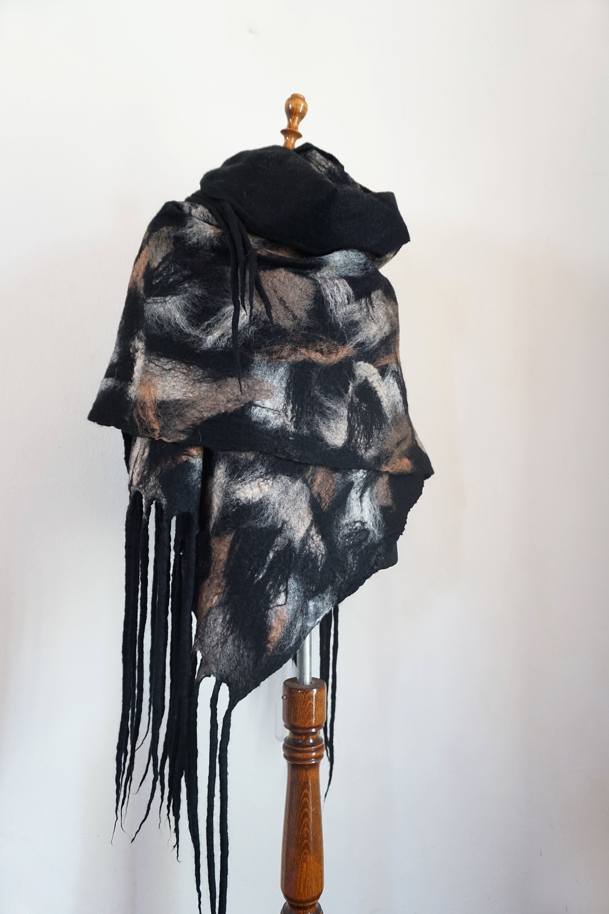 felted wool shawl