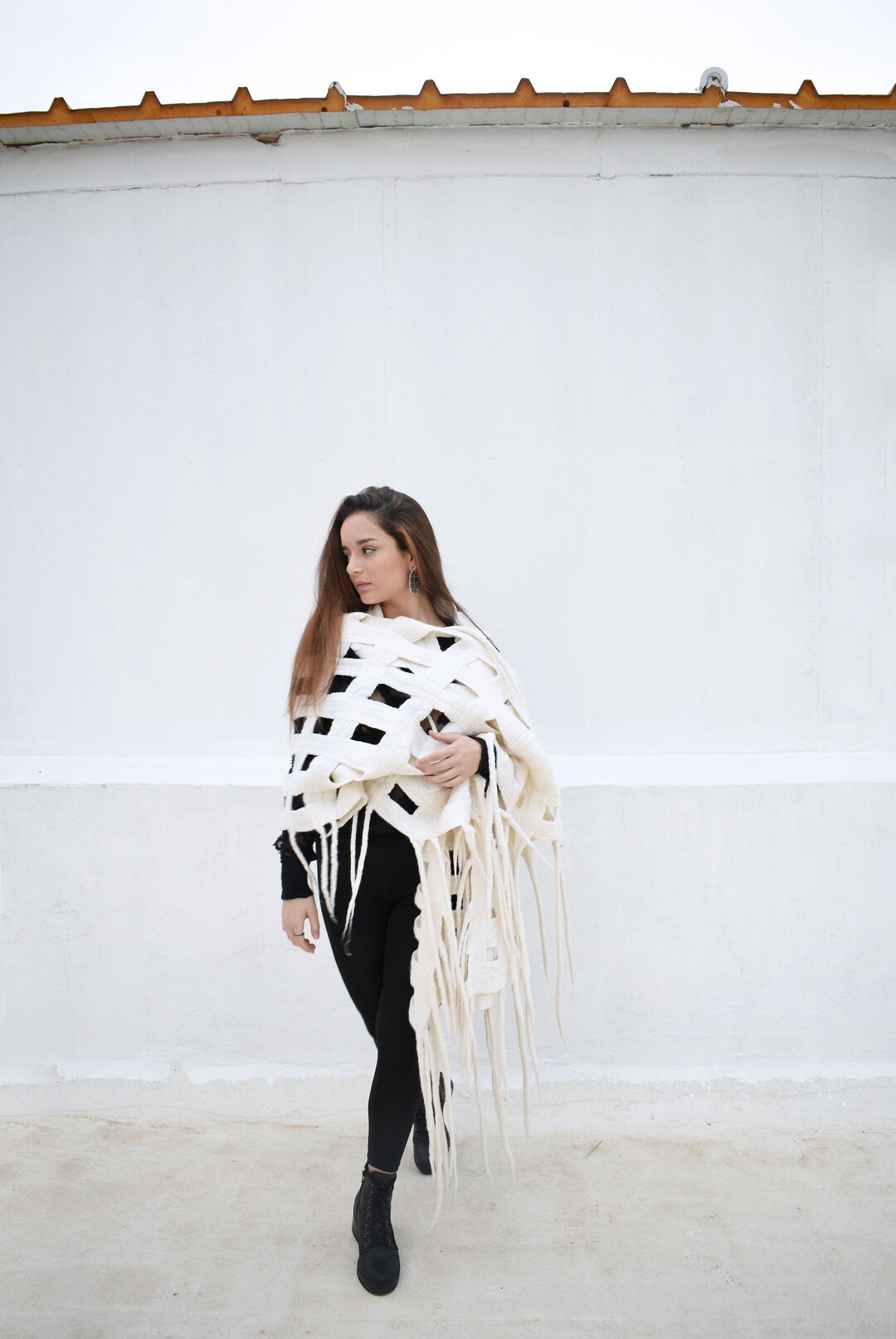 felted wool shawl