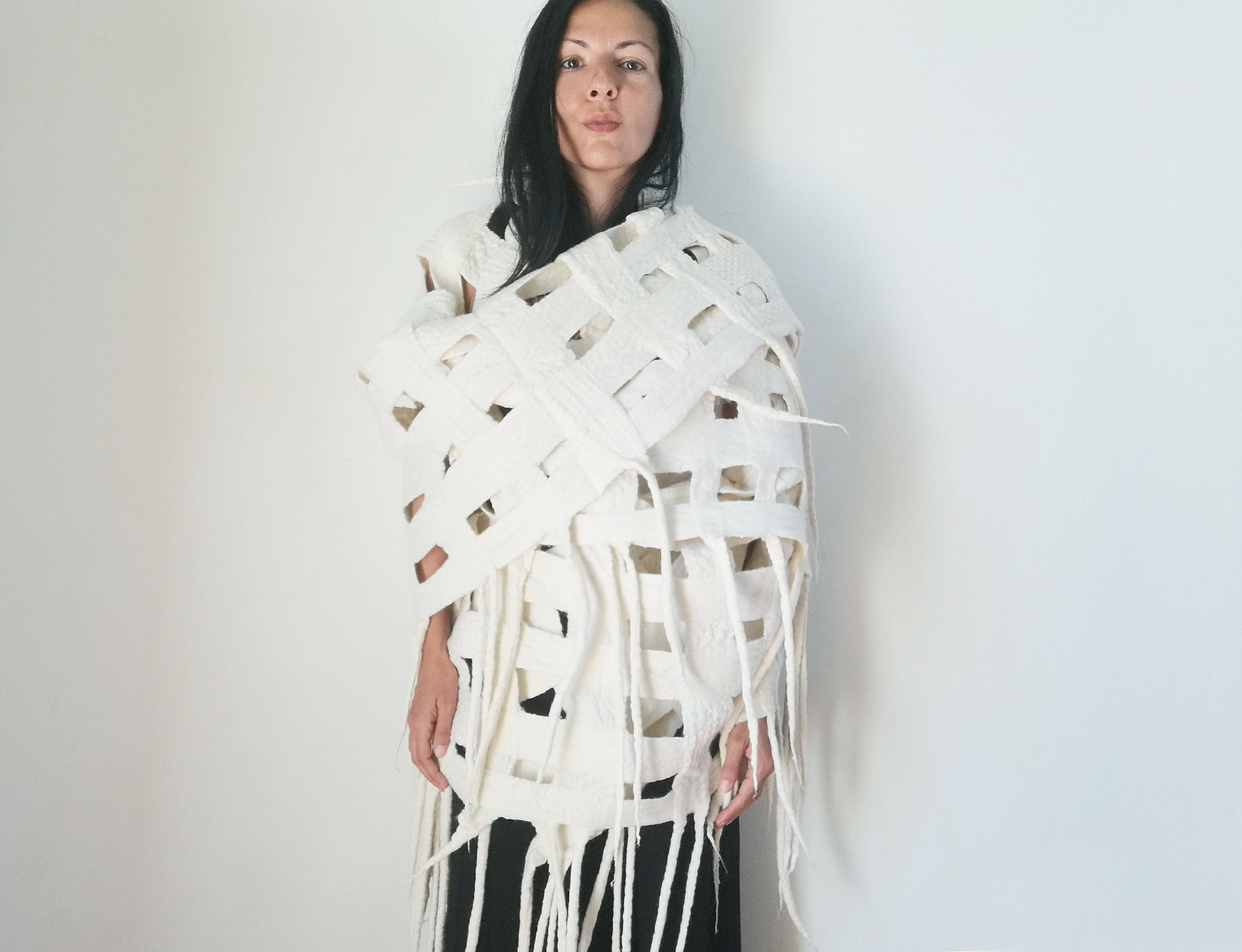 felted wool shawl